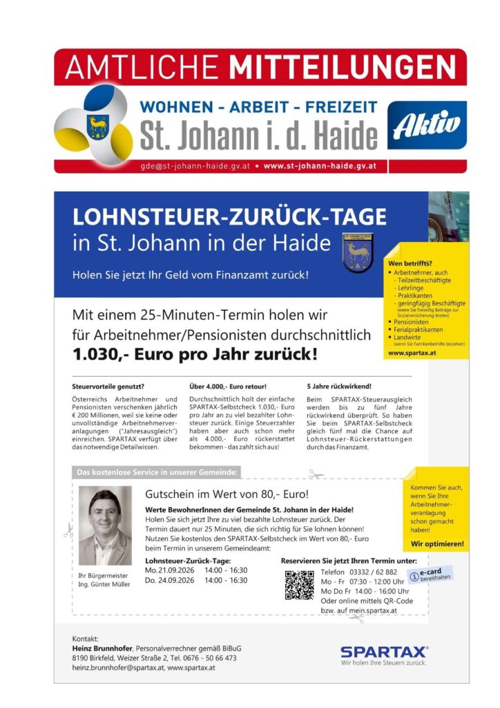 Lohnsteuer zurück Tage