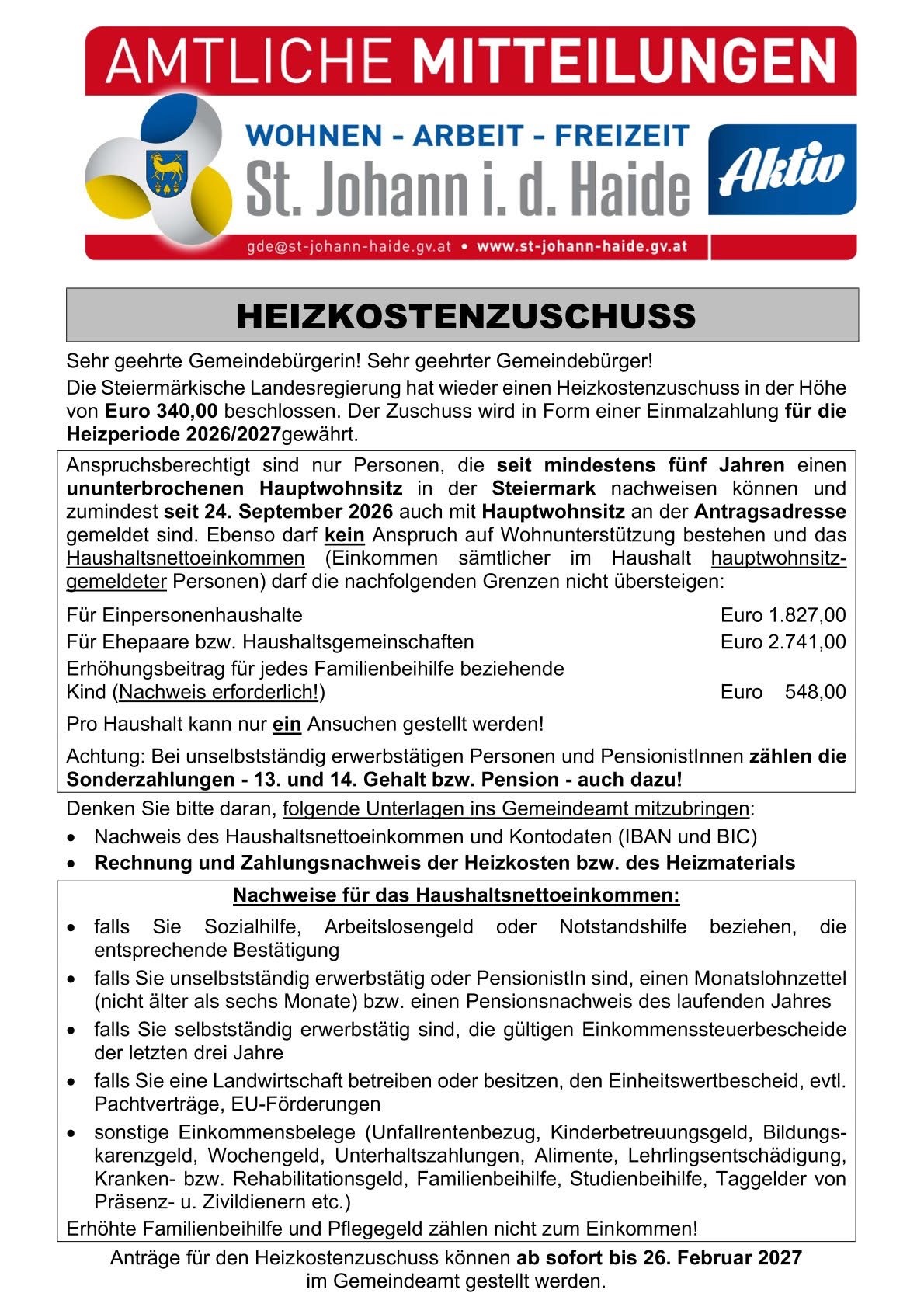 Heizkostenzuschuss